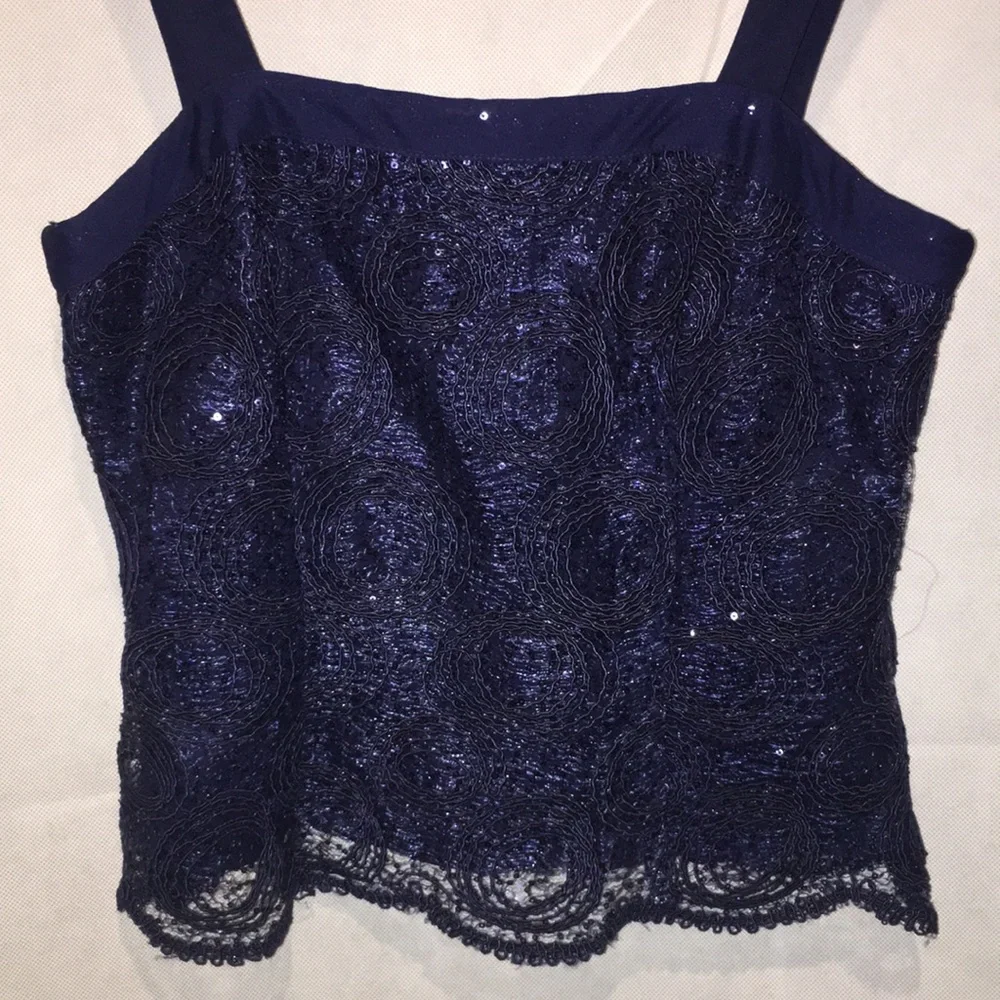 Cachet Blouse And Jacket Evening Wear Set Midnight Blue | Size 8